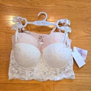 Jessica Simpson Eyelet Longline Push Up Convertible Bras